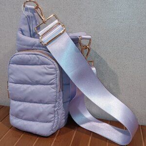 WanderFull Hydro Bag Lavender Purple Puffer with Shoulder Strap & Handle NWOT